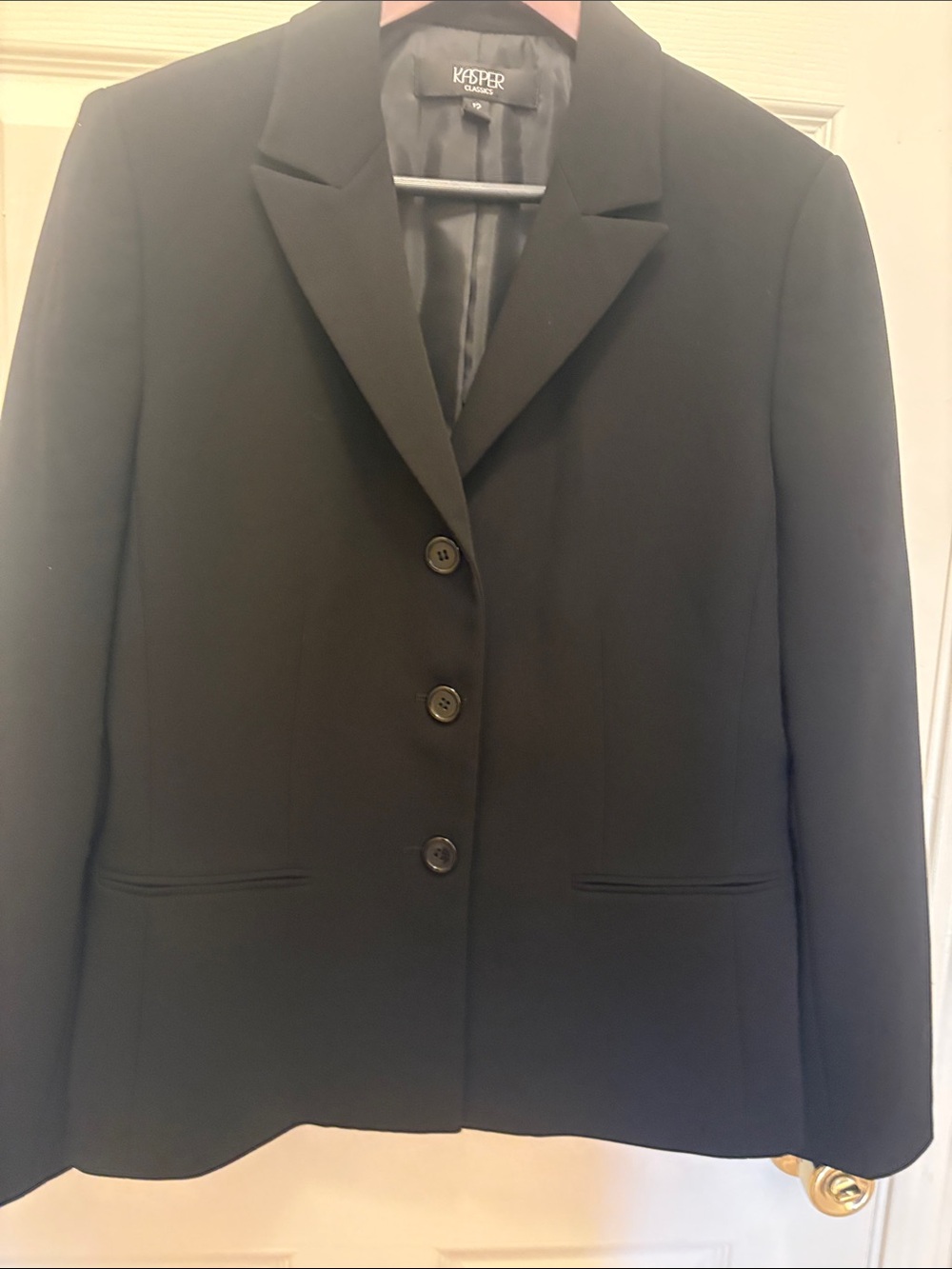 Kasper Women's Black Classic Single-Breasted Blazer A013